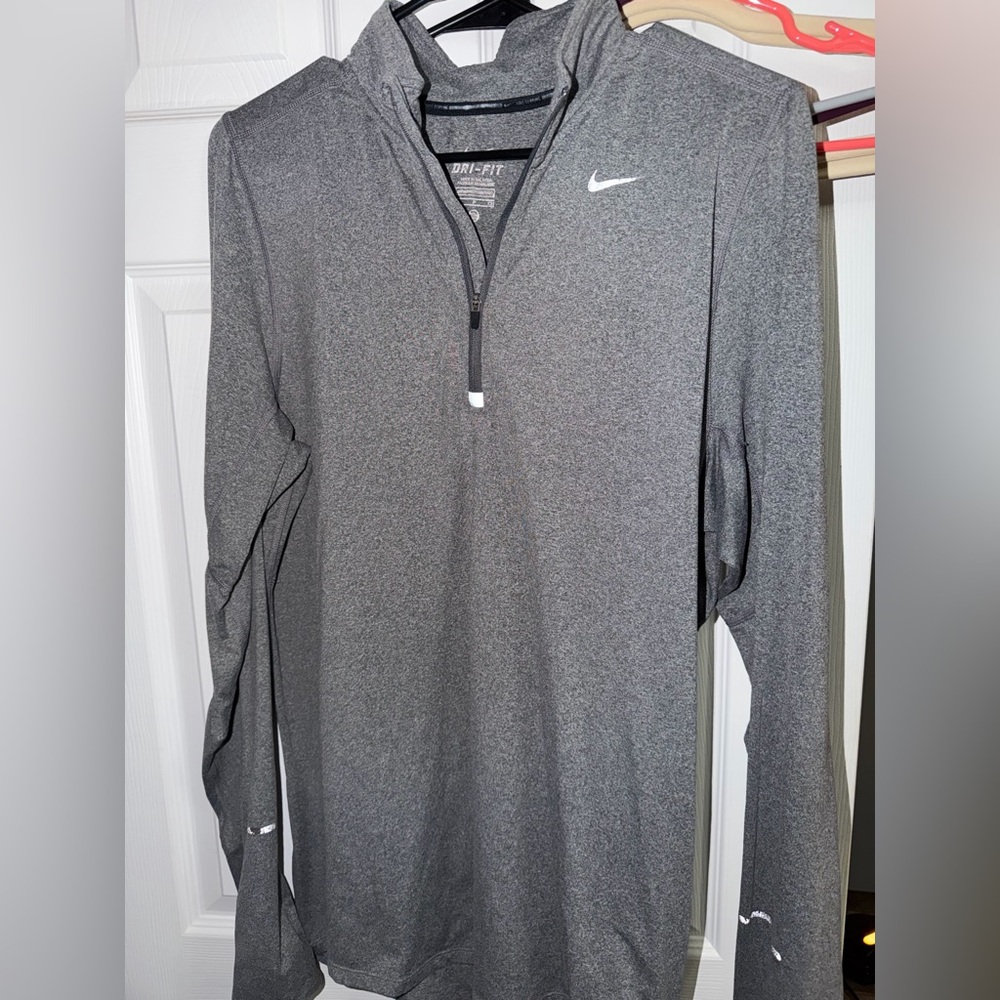 Nike Men's Charcoal Gray Dri-FIT Shirt Jacket